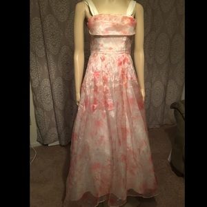 Juniors Floral Gown